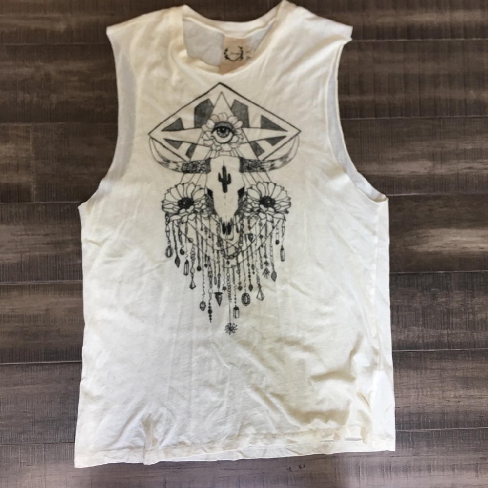 Cream muscle tee